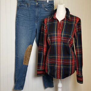 J. Crew women’s plaid long sleeve button up Shirt